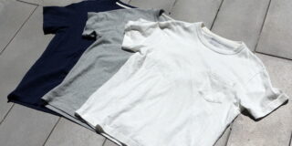 無印良品の太番手天竺編みポケット付Tシャツ（3色、外観）
